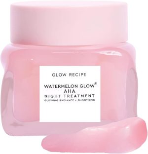 Glow Recipe Watermelon Sleeping Mask - Hydrating, Anti-Aging + Pore Refining Overnight Face Mask with AHAs, Hyaluronic Acid + Pumpkin Seed Extract - Exfoliates + Smooths Skin (80ml / 2.7oz)