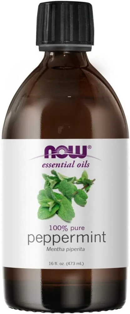 NOW Essential Oils - Peppermint Oil (100% Pure) - 16 fl. oz (473 ml) by NOW