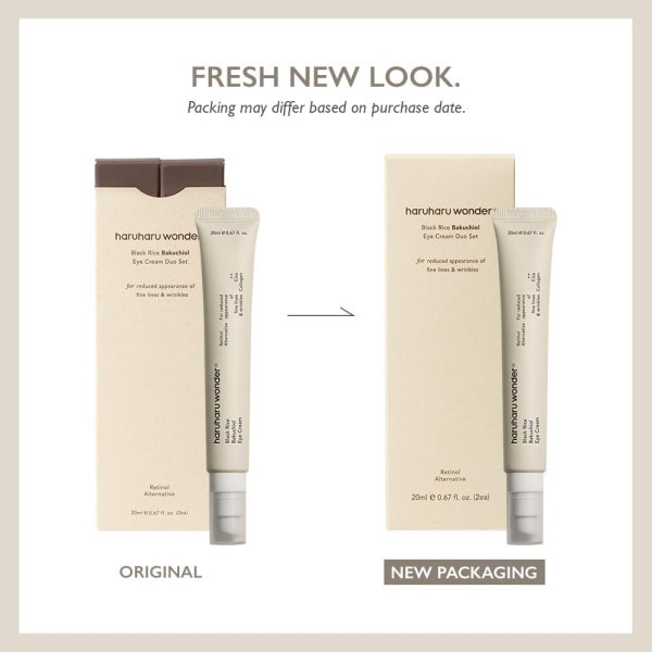 ⁦Haruharu Wonder Black Rice Bakuchiol Eye Cream 0.67 fl.oz (Pack of 2)⁩ - الصورة ⁦3⁩
