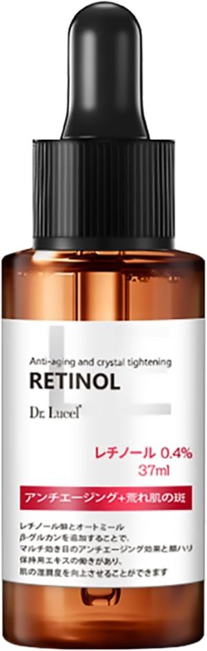 Dr. Lucel 0.4% Retinol Anti-Aging Face Serum 37ml / with Oat β-Glucan, Reduces Wrinkles, Boosts Collagen, Soothes and Nourishes skin, Enhances Overall Complexion, Renew and Rejuvenate Skin