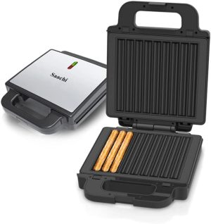 Saachi 7 IN 1 Multi Snacks Maker with Churros Maker, Donut, nutties,triangle sandwiches, waffles, Grill NL-7M-1569