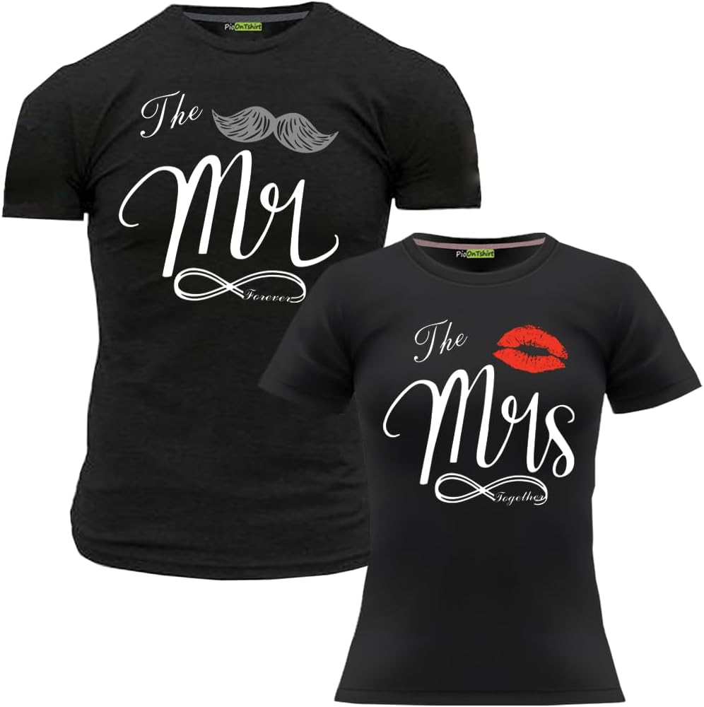 Matching Shirts Set for Couples Him and Her Husband Wife 2 Matching Shirts Set for Couples Him and Her Husband Wife - الصورة 2