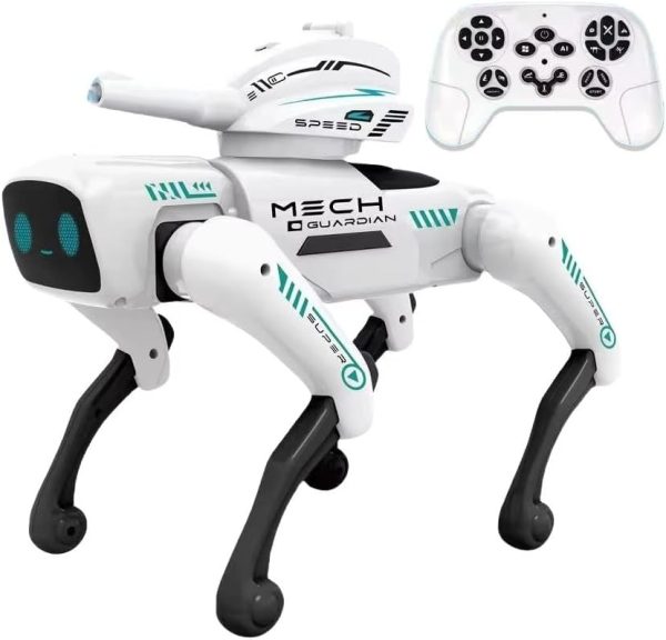 Interactive Robot Dog Toy, Remote Control Puppy with Voice Commands, Music, Dance, Water Bomb Launcher, Educational Gift for Kids 6-12 Size 32x2919cm | كلب روبوت للأطفال | كلب روبوت ذكي