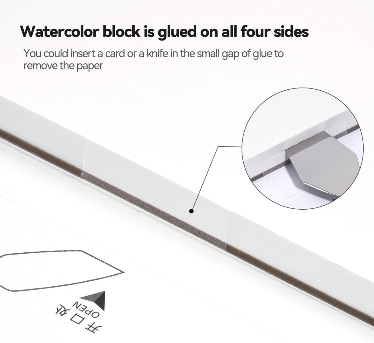 Watercolor Paper Block, Cold Press Artist Watercolor Sketchbook,100% Cotton/Acid-Free,20 Sheets,7.48 * 5.31Inches 140lb/300gsm,Art Supplies for Adults, Artists, Students 5 Watercolor Paper Block, Cold Press Artist Watercolor Sketchbook,100% Cotton/Acid-Free,20 Sheets,7.48 * 5.31Inches 140lb/300gsm,Art Supplies for Adults, Artists, Students - الصورة 5