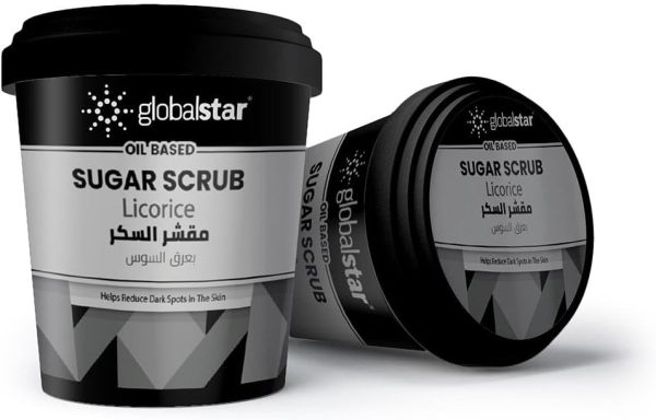 ⁦Global Star Oil Sugar Scrub with Licorice 600ml - Brightening and Hydrating Body Scrub for Soft, Glowing Skin⁩ - الصورة ⁦2⁩