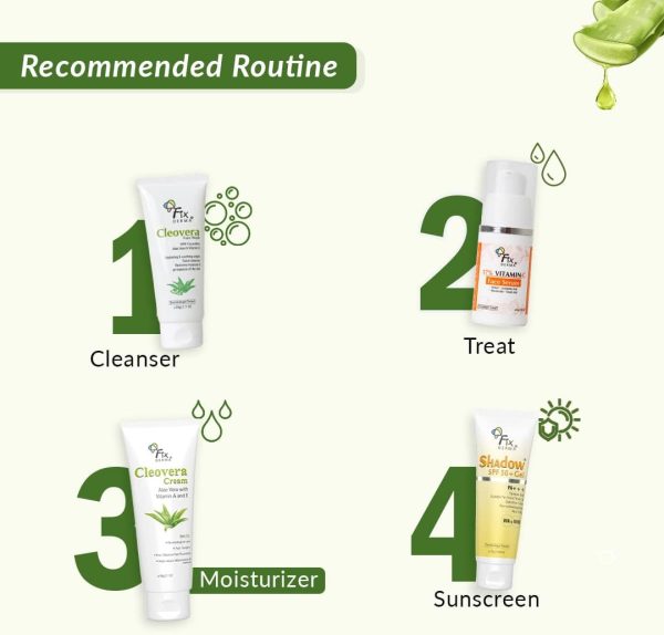 ⁦Fixderma Cleovera cream, Skin moisturizer with Aloe vera, reduces inflammation & redness, soothing & hydrating cream, Post surgery, after shaving & waxing cream, Paraben free- 60gm⁩ - الصورة ⁦8⁩