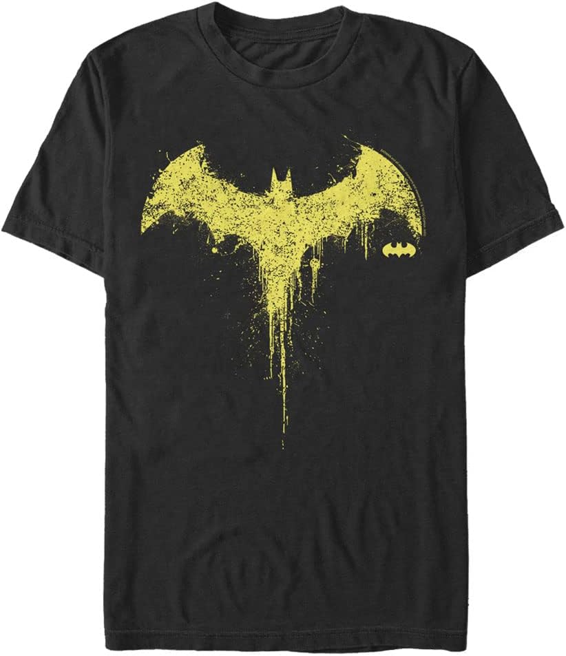 WARNER BROS Big & Tall Batman Drippy Bat Logo Men's Tops Short Sleeve Tee Shirt 1 WARNER BROS Big & Tall Batman Drippy Bat Logo Men's Tops Short Sleeve Tee Shirt