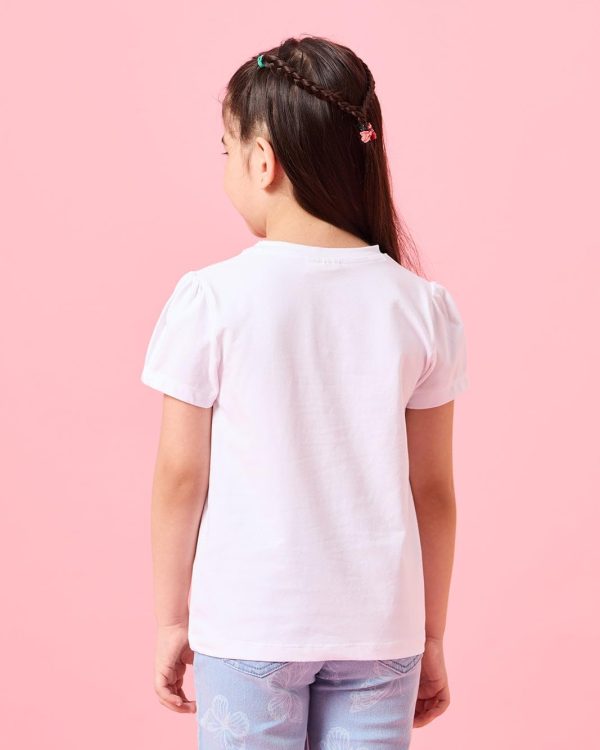 ⁦REDTAG Girls My Happy Place Saudi Arabia Placement Print T-Shirt⁩ - الصورة ⁦3⁩