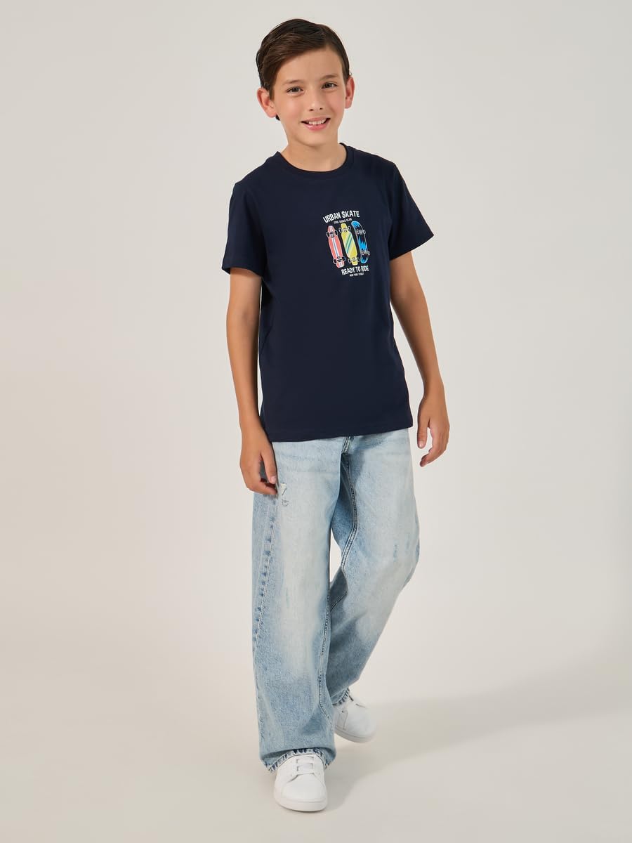 تيشيرت برقبة دائرية مطبوع عليه رسومات للاولاد من ستايلي 3 تيشيرت برقبة دائرية مطبوع عليه رسومات للاولاد من ستايلي - الصورة 3