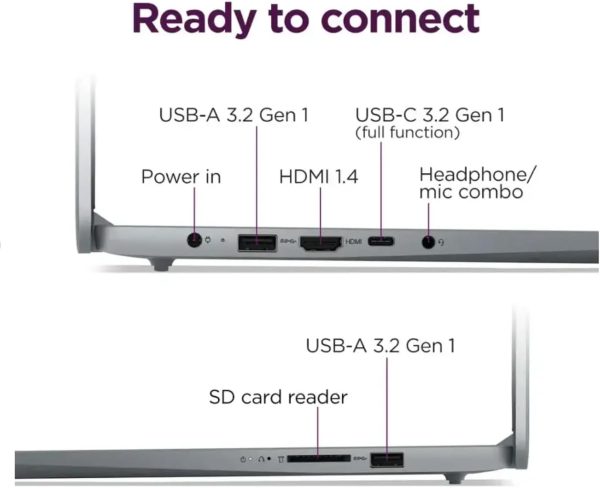 ⁦Lenovo IdeaPad Slim 3, 15.6" Full HD Touchscreen Laptop, Copilot AI PC, AMD Ryzen 7 5825U, Wi-Fi 6, Windows 11 Home, w/Mouse pad (16GB RAM | 512GB PCIe SSD)⁩ - الصورة ⁦5⁩
