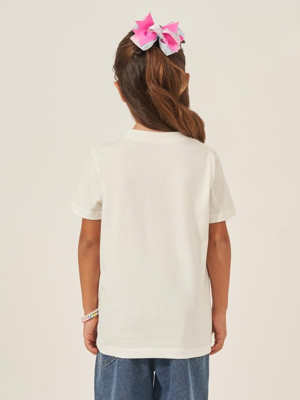 ⁦Styli Girls Graphic Print Short Sleeve T-Shirt⁩ - الصورة ⁦5⁩