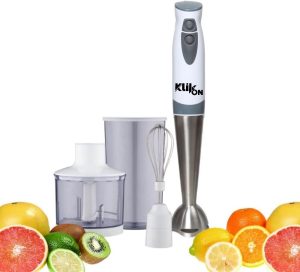 Klikon 4 in 1 Hand Blender Set | Chopper - Whisk - Jug - Blend | 500W | 2 Speed | White | KHB-169 Home Appliances