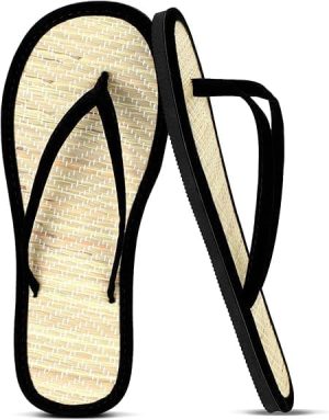 Azonee Women's Bamboo Flip Flops – Non-Slip Lightweight Beach Sandals, Woven Straw Bamboo Slippers for Summer, Comfortable Indoor & Outdoor Footwear(Size 40)