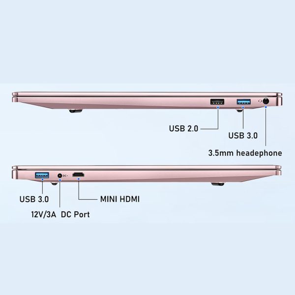 ⁦FUNYET Gaming Laptop, 2025 Win 11 Pro Laptops Computer, 16 Inch Lap Top, 16GB RAM 512GB SSD, N150 Processor(up to 3.6GHz), Backlit Keyboard. Rose Gold.⁩ - الصورة ⁦5⁩
