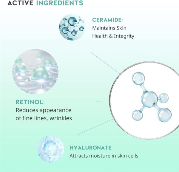 ⁦#OOTD Vegan Retinol Eye Cream Serum with Ceramide, Hyaluronate [30 g] Youthful Korean Wrinkle Lift Solution, Anti Aging Solution, Kbeauty Face + Skin Care⁩ - الصورة ⁦3⁩