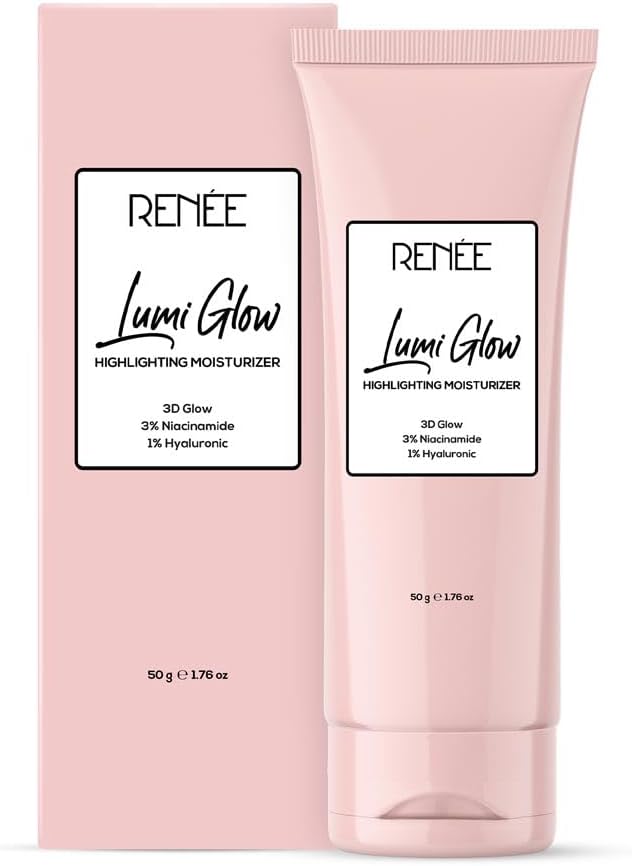RENEE Lumi Glow Highlighting Moisturizer | Enriched with 3% Niacinamide & 1% Hyaluronic Acid | Prevents Photoaging & UV Damage | Reduces Pigmentation, Fine Lines & Wrinkles | Non-Sticky | Glowing Skin 2 RENEE Lumi Glow Highlighting Moisturizer | Enriched with 3% Niacinamide & 1% Hyaluronic Acid | Prevents Photoaging & UV Damage | Reduces Pigmentation, Fine Lines & Wrinkles | Non-Sticky | Glowing Skin - الصورة 2