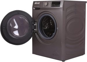 Ugine Automatic Washing Machine, Front Load, 12 KG, 100% 90% Drying, Inverter, Energy Saving 23%, Silver - UWHFLW12S