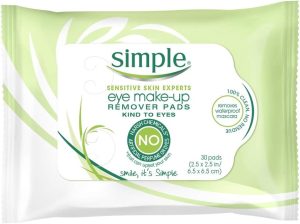 Simple Eye Make-Up Remover Pad, 30 Count (Pack of 3)