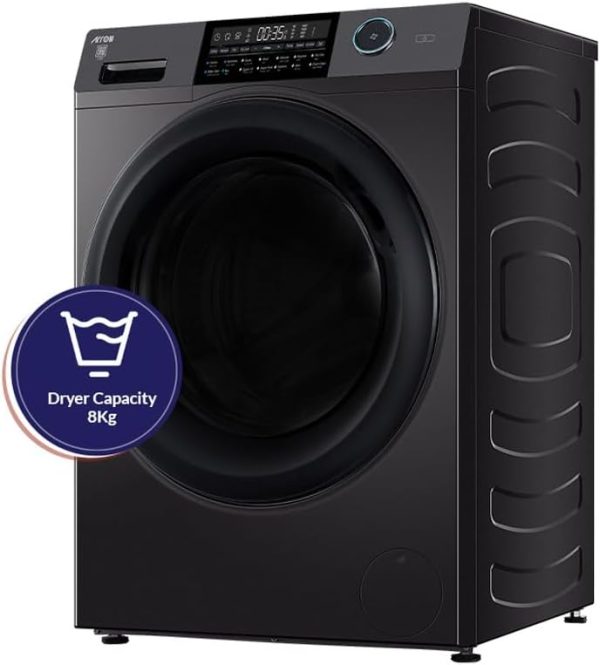⁦Arrow Front Load Washing Machine, 12kg | Dryer 8kg Capacity with Steam | 15 programs |140 Degree Door Open Angle | Display LED Screen |RO-12FWDHS⁩ - الصورة ⁦7⁩