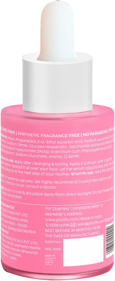 PLIX - THE PLANT FIX 10% Vitamin C Face Serum (20ml) for Skin Brightening & Even toned complexion with Guava Extract, Hyaluronic acid & Pentavitin, for Women & Men | All Skin Types 3 PLIX - THE PLANT FIX 10% Vitamin C Face Serum (20ml) for Skin Brightening & Even toned complexion with Guava Extract, Hyaluronic acid & Pentavitin, for Women & Men | All Skin Types - الصورة 3