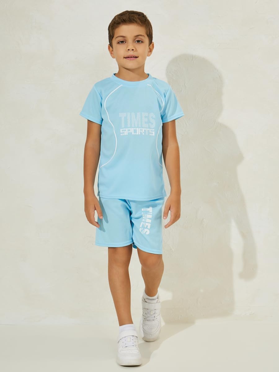 Styli Boys Graphic Print T-Shirt & Shorts Sportswear Set 3 Styli Boys Graphic Print T-Shirt & Shorts Sportswear Set - الصورة 3