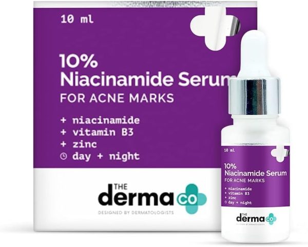 ⁦The Derma Co 10% Niacinamide Face Serum For Acne Marks & Acne Prone Skin For Unisex, 10ml (Dermaco)⁩ - الصورة ⁦7⁩