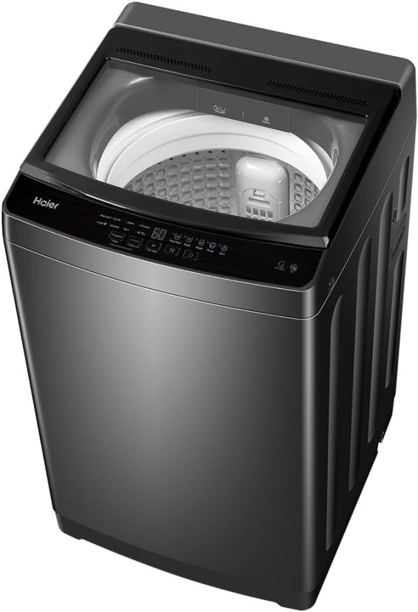 ⁦Haier 8 Kg Fully Automatic Washing Machine, Top Load, 8 Program, i Wash, Fuzzy Control, Quick Wash, Bionic Filter, HWM80-316S6, Silver⁩ - الصورة ⁦4⁩