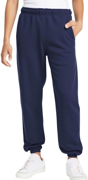 Haloumoning Boys Fleece Sweatpants Kids Elastic Waist Casual Joggers Active Athletic Pants with Pockets 5-14Y