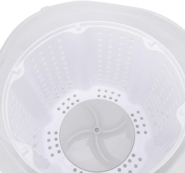 ⁦BROLEO Portable Manual Washing Machine, Nordic Grey Manual Washing Machine Detachable Wash Basket for Apartment⁩ - الصورة ⁦3⁩