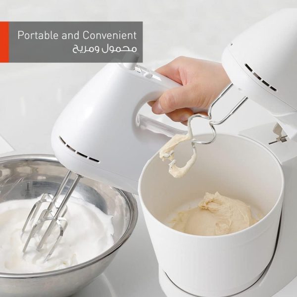 ⁦Panasonic 175W, Stand Mixer 5 Speed Selection, with Egg Beater and Dough Hook, MKGB3 , White⁩ - الصورة ⁦7⁩