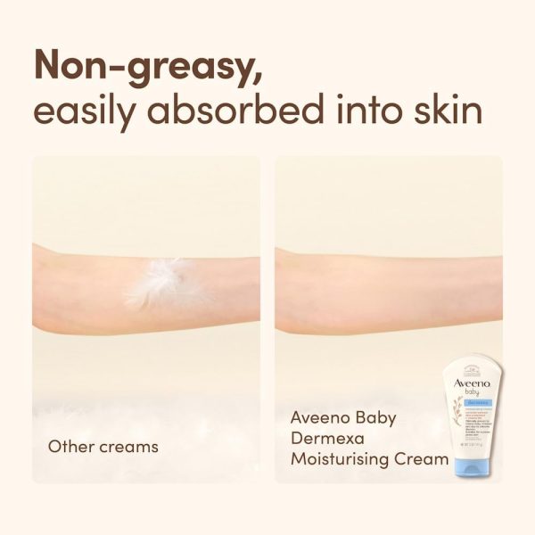 ⁦Aveeno Eczema Therapy Daily Moisturizing Cream for Sensitive Skin, Soothing Lotion with Colloidal Oatmeal for Dry, Itchy, and Irritated Skin, Steroid-Free and Fragrance-Free, 5 oz⁩ - الصورة ⁦8⁩