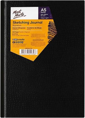 GREBIRD A4 A5 Sketchbook, Blank Notebook, Hard Surface Sketch Notebook, Painting Doodle Book, Drawing Books, for Sketch Diary Memo Student Diary 50 Sheets/100 Pages, 150G (A5)