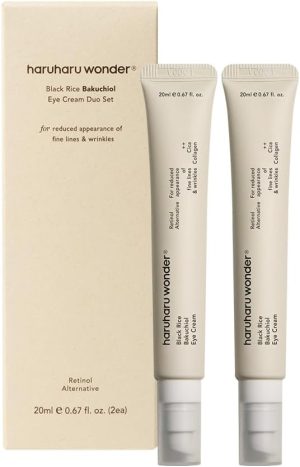 Haruharu Wonder Black Rice Bakuchiol Eye Cream 0.67 fl.oz (Pack of 2)