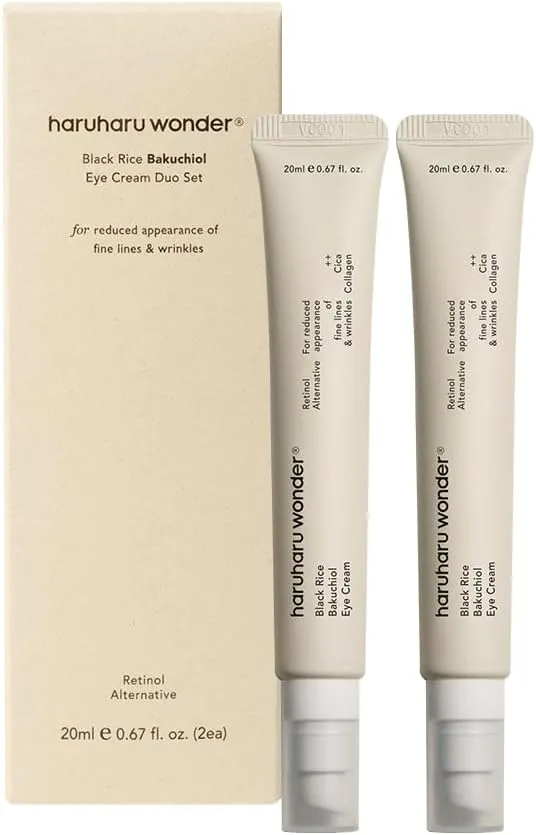 Haruharu Wonder Black Rice Bakuchiol Eye Cream 0.67 fl.oz (Pack of 2)