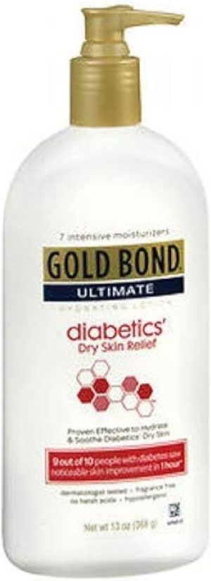 Gold Bond Ultimate Diabetic Skin Relief Lotion, Fragrance Free 13 oz by