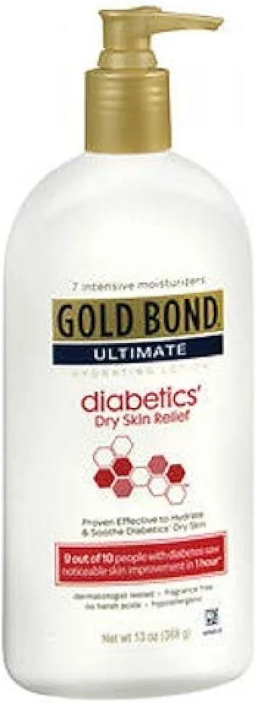 Gold Bond Ultimate Diabetic Skin Relief Lotion, Fragrance Free 13 oz by