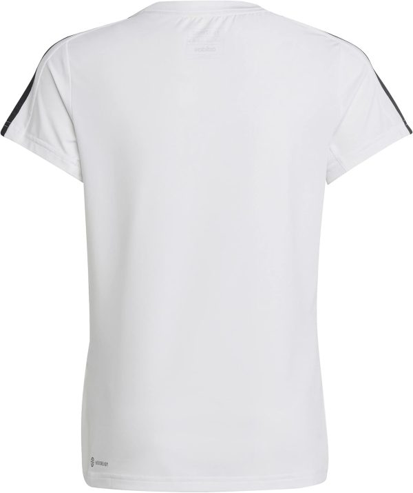 ⁦adidas female Junior Train Essentials Aeroready 3-stripes Slim-fit Training T-shirt⁩ - الصورة ⁦3⁩