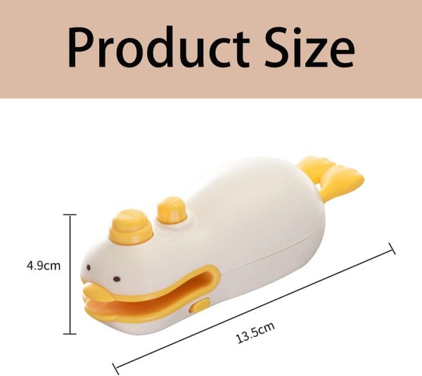 ⁦Azonee Mini Bag Sealer 2025 New Cute Duck Design 2-in-1 Chip Bag Sealer with Cutter, USB Rechargeable Heat Seal Machine for Food Storage, Snacks Freshness, Portable Handheld Sealer (1PC)⁩ - الصورة ⁦7⁩