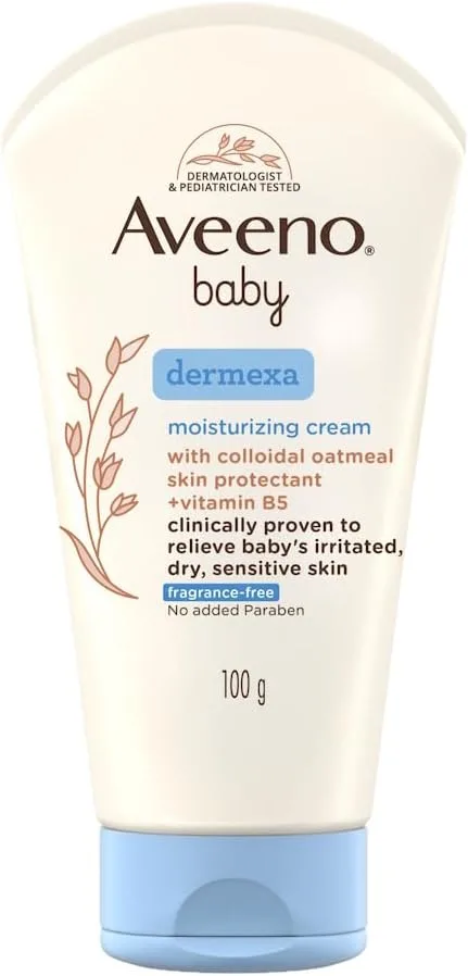 Aveeno Eczema Therapy Daily Moisturizing Cream for Sensitive Skin, Soothing Lotion with Colloidal Oatmeal for Dry, Itchy, and Irritated Skin, Steroid-Free and Fragrance-Free, 5 oz