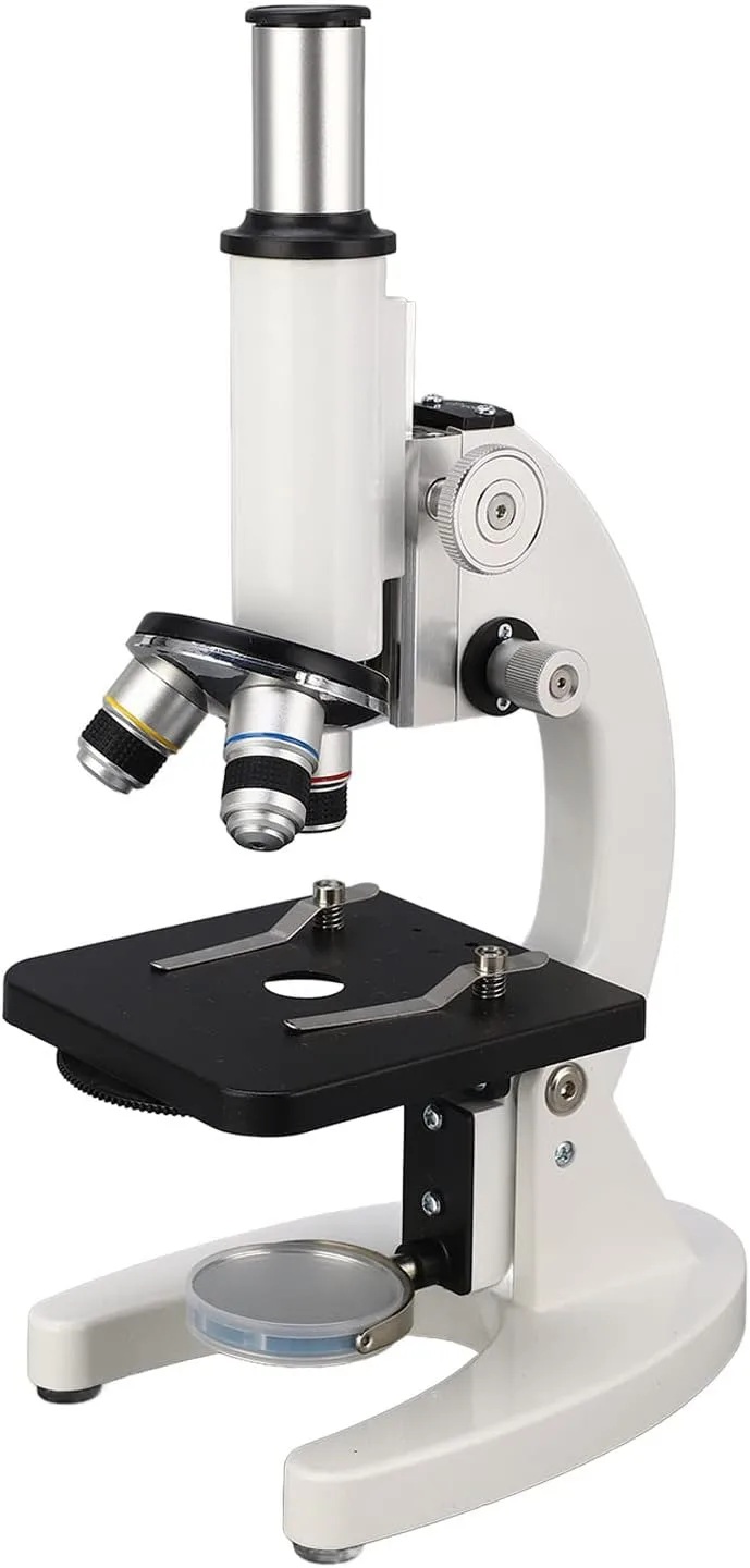BROLEO Microscope, Easy To Use Monocular Microscope Set 640X for School