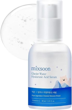 mixsoon Glacier Water Hyaluronic Acid Serum: Non-Oily Hydration Enhancer Firming Facial Serum For Radiant & Radiant Skin Korean Serum For Crystal Skin (30 Ml)