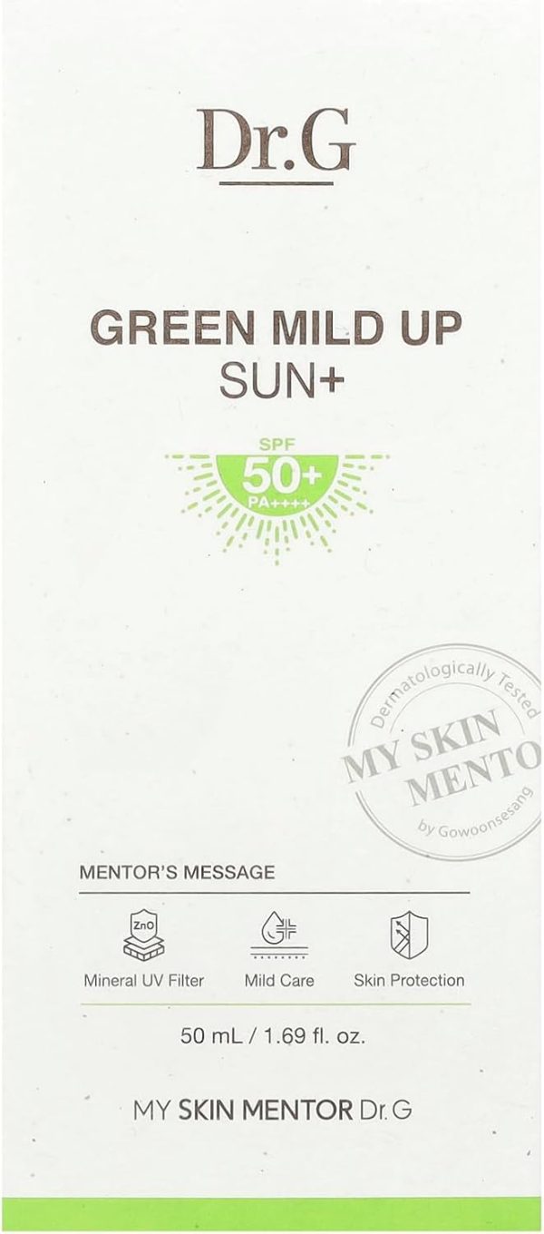 ⁦Dr.G Green Mild Up Sun+ (50ml) SPF50+ PA++++⁩ - الصورة ⁦2⁩