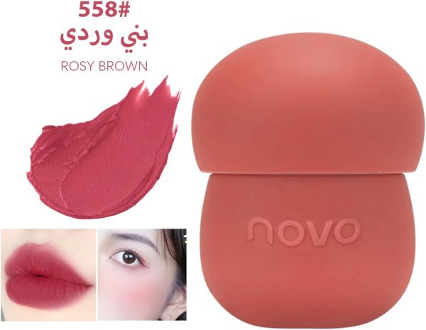 ⁦L&Wen NOVO Matte Liquid Lipstick, Long-Lasting Waterproof Lip Gloss, Non-Stick Cup with Easy Application, Lightweight Moisturizing Lip Stain for Women, Velvet Texture Lip Tint - Color 558⁩ - الصورة ⁦2⁩