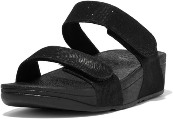 ⁦FitFlop LULU ADJUSTABLE SHIMMERLUX SLIDES Womens Sandal⁩ - الصورة ⁦4⁩
