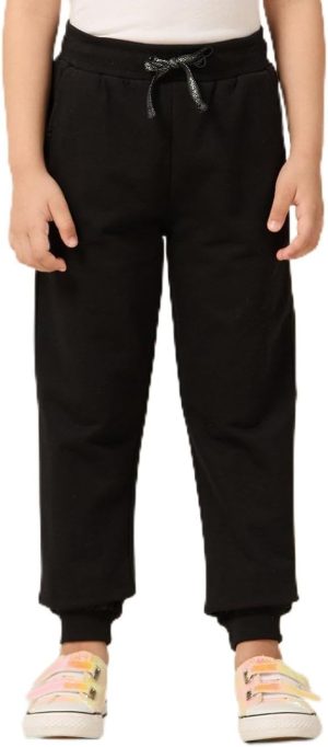 REDTAG Girls Black Active Track Pants