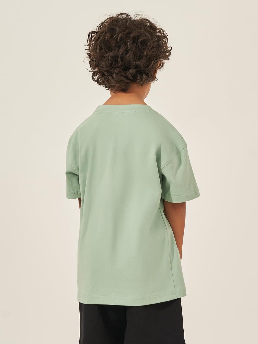 تيشيرت سادة بمقاس كبير مع تفاصيل شارة للاولاد من ستايلي 5 تيشيرت سادة بمقاس كبير مع تفاصيل شارة للاولاد من ستايلي - الصورة 5