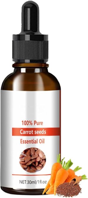 Carrot Seed Oil,Natural Cold Pressed Organic Carrot Oil for Face, Firming Skin, Moisturizer for Hair, Skin, and Nails, 30ml