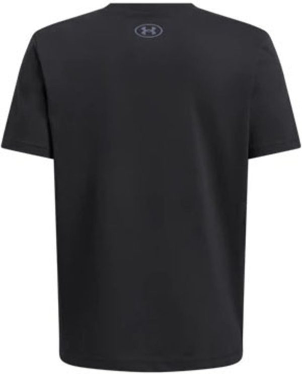 ⁦Under Armour Boys Boys' UA Split Big Logo Short Sleeve Tops⁩ - الصورة ⁦2⁩