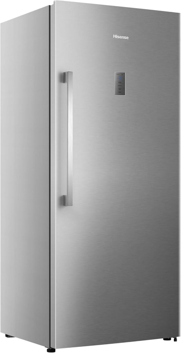 ⁦Hisense Upright 381 lt 13.5 CuFt Refrigerator, total No Frost Noiseless Defrost Compresser, Maximum Capacity, Premium Silver.⁩ - الصورة ⁦2⁩