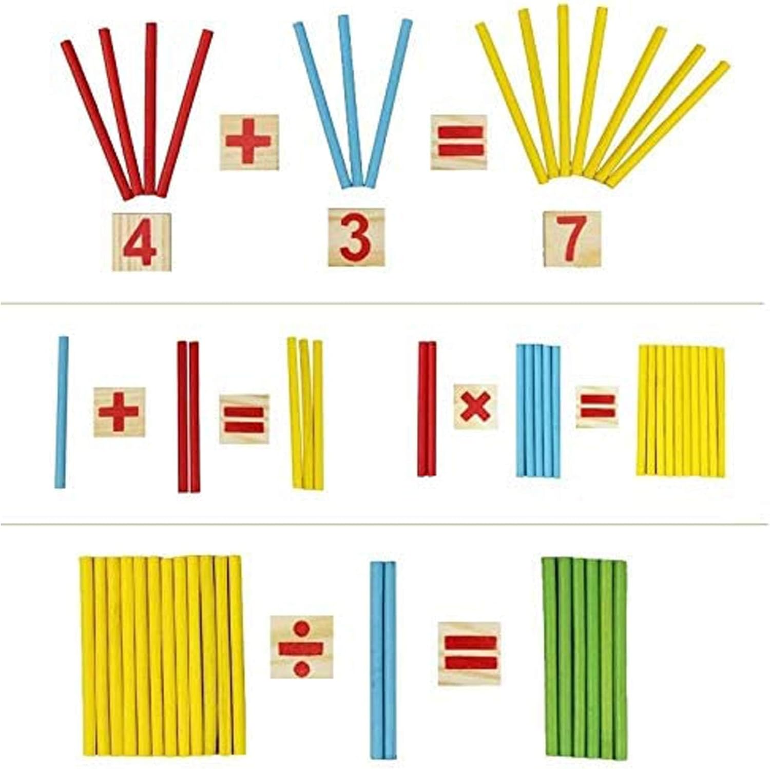 Bolivia's Counting Number Blocks and Sticks, Counting Blocks Calculation Math Educational Toy, Wooden Number Cards and Counting Rods Box, Montessori Toys for Kids Learning Kids Ages 3-8 6 Bolivia's Counting Number Blocks and Sticks, Counting Blocks Calculation Math Educational Toy, Wooden Number Cards and Counting Rods Box, Montessori Toys for Kids Learning Kids Ages 3-8 - الصورة 6